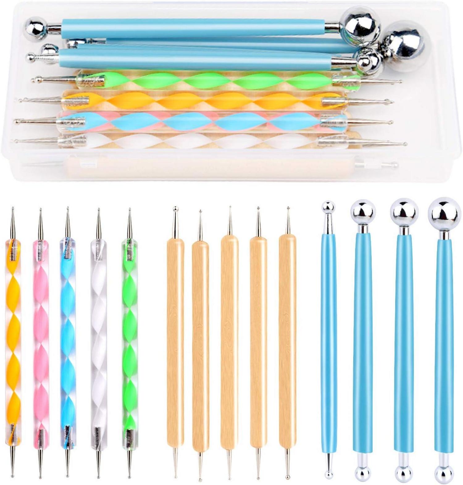 Punktierung Werkzeug Set Dotting Tools für Steine mit Aufbewahrungsbox