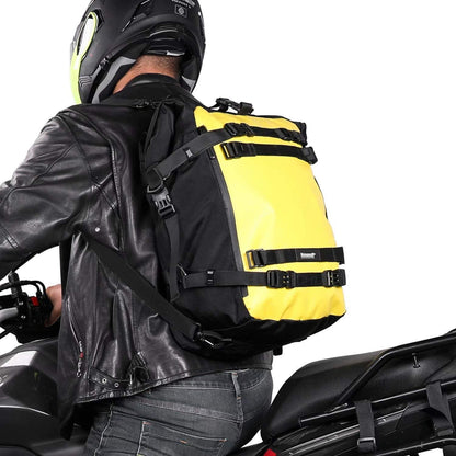 Motorradtasche Multifunktional 30L Gelb Wasserdicht mit Schultergurt