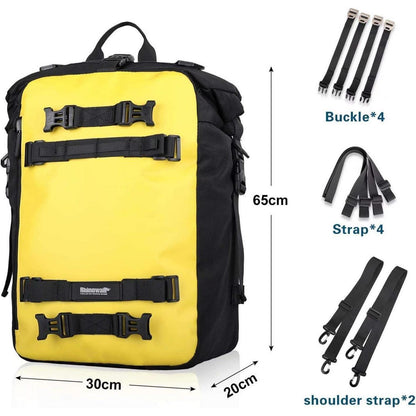 Motorradtasche Multifunktional 30L Gelb Wasserdicht mit Schultergurt
