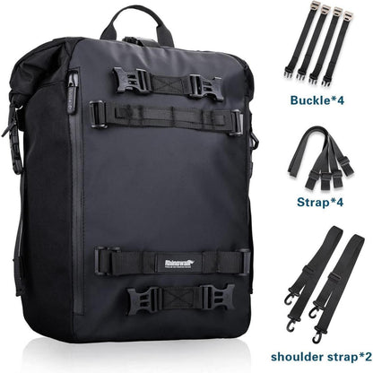 Multifunktionale Motorradtasche 20L Schwarz wasserdicht
