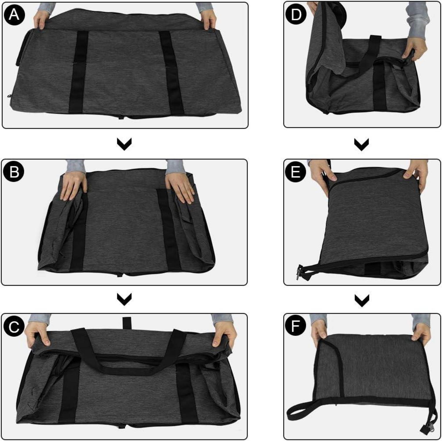 Reisetasche Groß 80L Leichte Sporttasche Damen Herren Schwarz