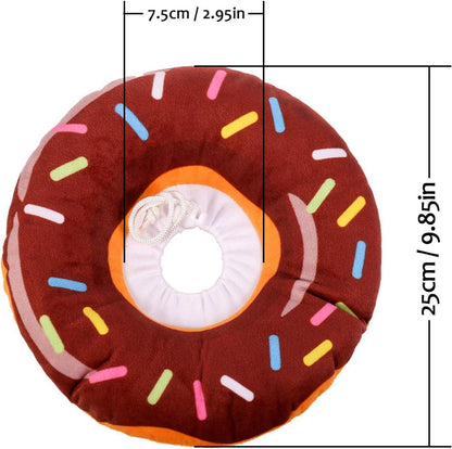Katzen Halskrause Weiches Donut-Design Verstellbar Braun