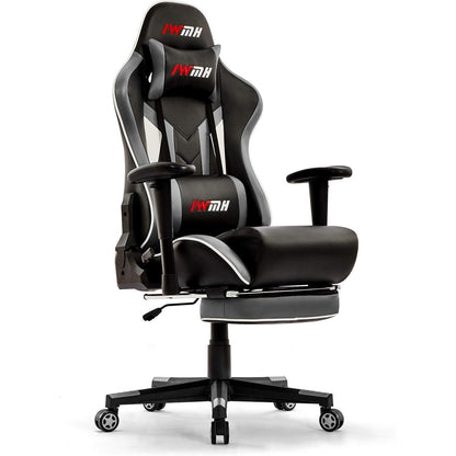 Ergonomischer Gaming Stuhl mit Fußstütze und