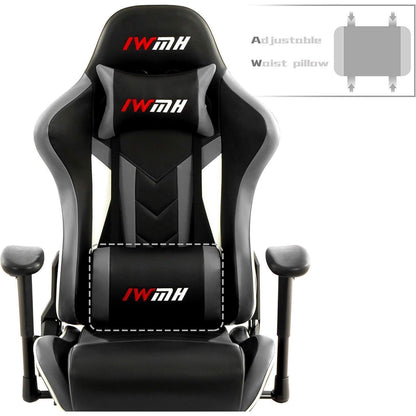 Ergonomischer Gaming Stuhl mit Fußstütze und