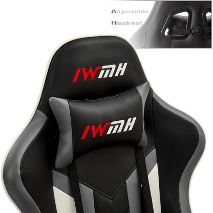 Ergonomischer Gaming Stuhl mit Fußstütze und