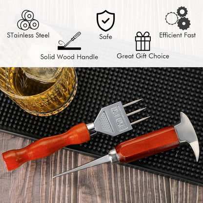 Eispickel-Set Edelstahl-Eiszerkleinerer Holzgriff Japanischer Stil
