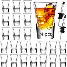 24er Schnapsgläser Set 35ml transparent schwerem Boden
