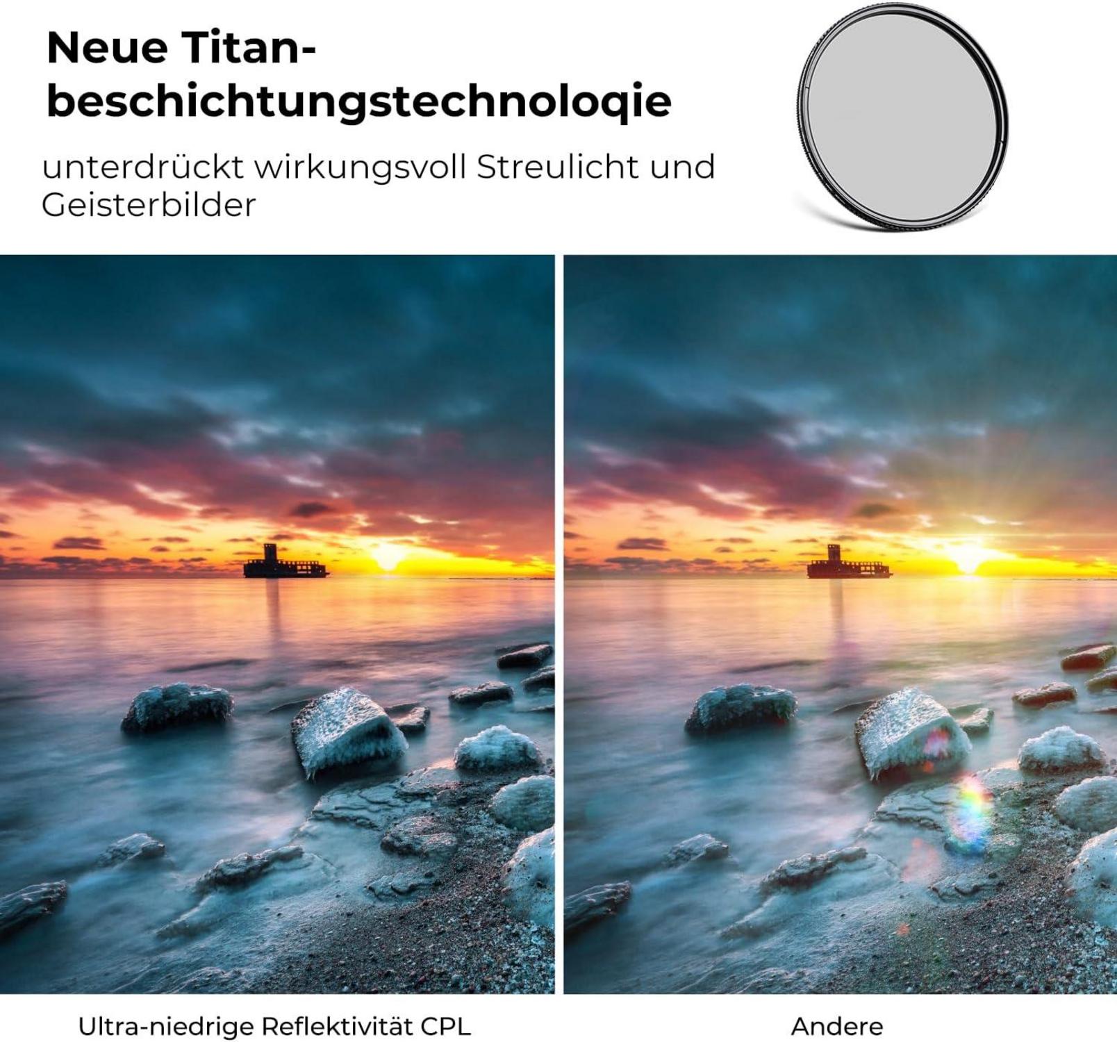Ultra-niedrige Reflexion Polfilter 77mm CPL Filter Nano-X Serie MRC
