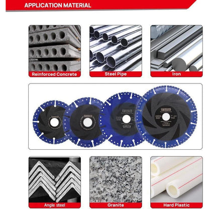 Diamant-Trennscheiben 2er-Set 350mm Allzweck für Stahlbeton & Metall