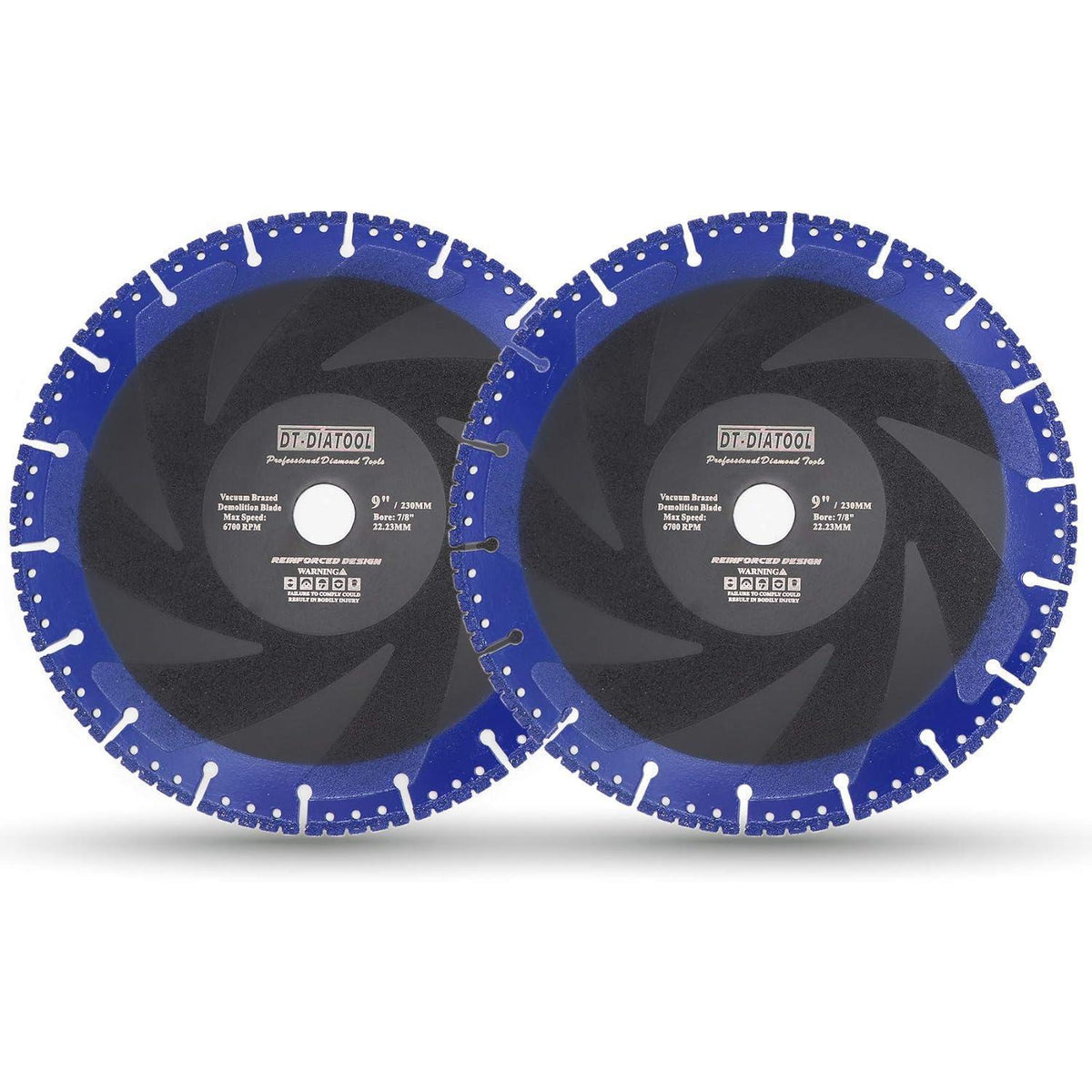 Diamant-Trennscheiben 2er-Set 230mm Allzweck für Stahlbeton & Metall