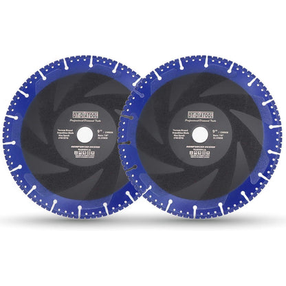 Diamant-Trennscheiben 2er-Set 230mm Allzweck für Stahlbeton & Metall