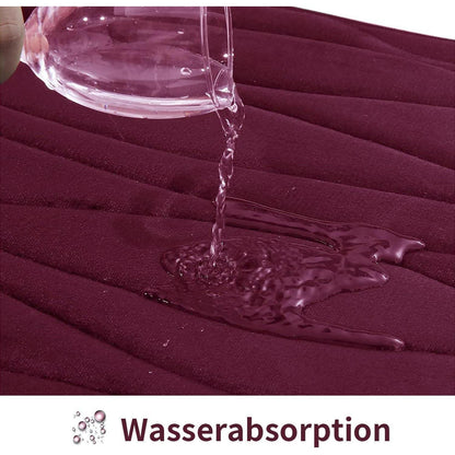 Memory Foam Badematte Set Weinrot – 2er Set, Weich & Saugstark