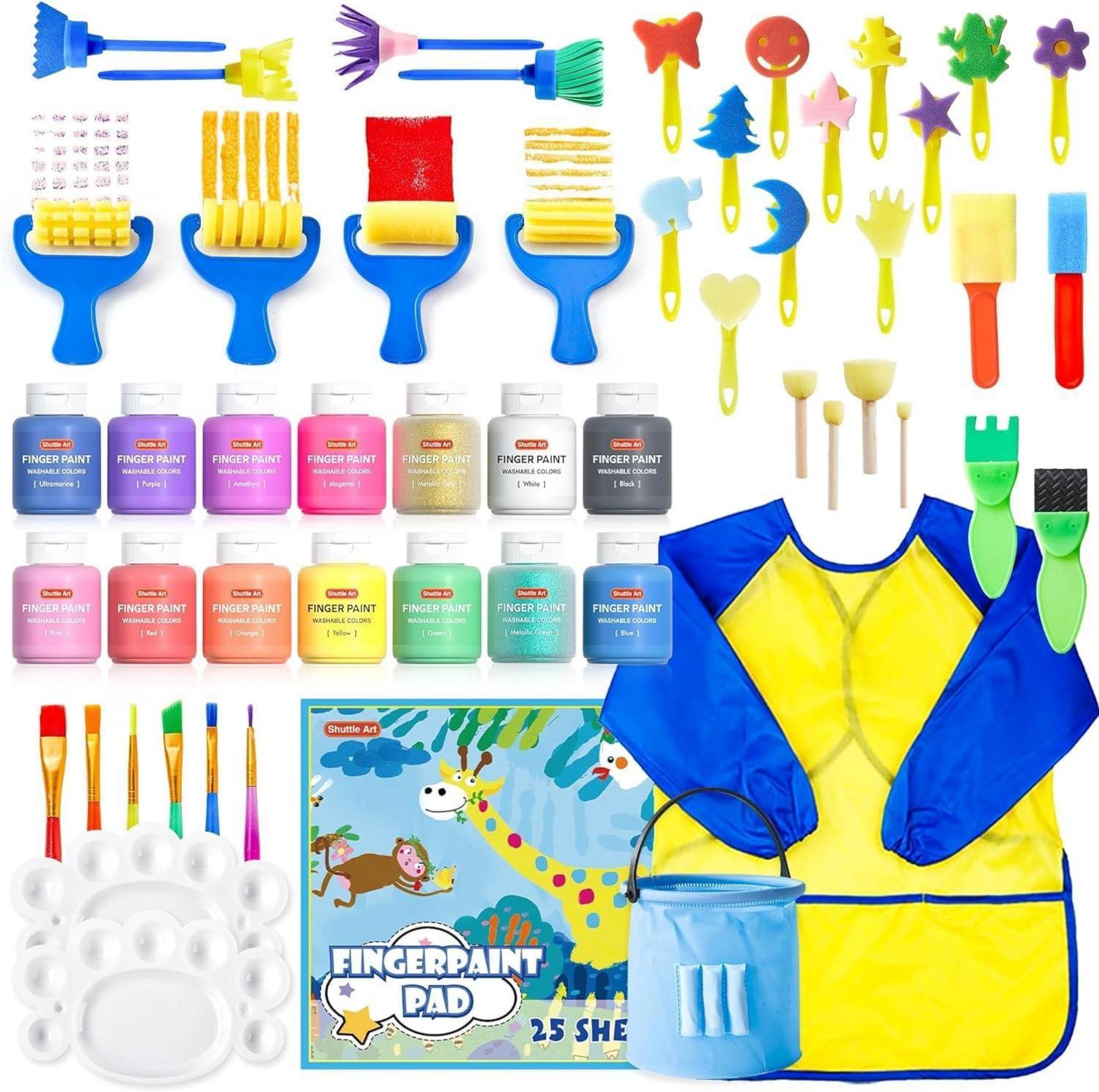 Kinderfingerfarben Set 53tlg. mit abwaschbarer