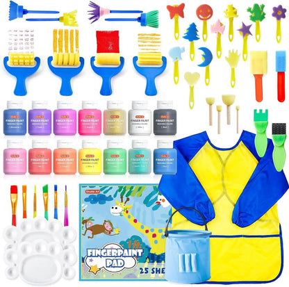 Kinderfingerfarben Set 53tlg. mit abwaschbarer