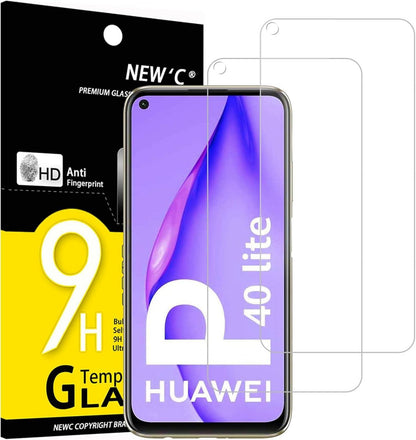 Panzer Schutzglas Huawei P40 Lite 4G 2er Set 9H Härte 0.33mm Klar