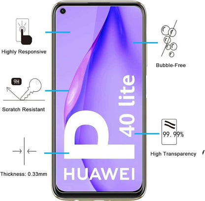 Panzer Schutz Glas Huawei P40 Lite 4G 2 Stück 9H Härte