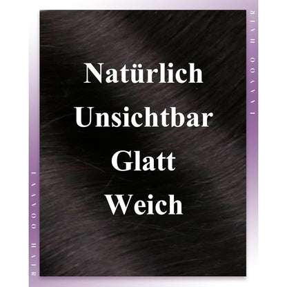 Echthaar Micro Weft Extensions Schwarz #1b 50cm