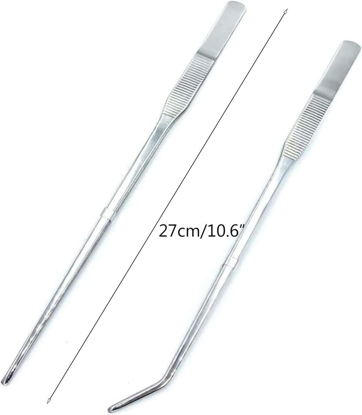 Aquarien Pinzetten Set Rostfreier Stahl Gerade und Gebogen
