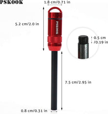 PSKOOK Survival Feuerstarter Set Double Tube Whistle Ferro
