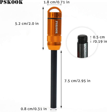 PSKOOK Survival Fire Starter Kit Premium Magnesium Ferrocium