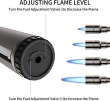 Megainvo Stabfeuerzeug Jetflamme Flexibel Gasfeuerzeug