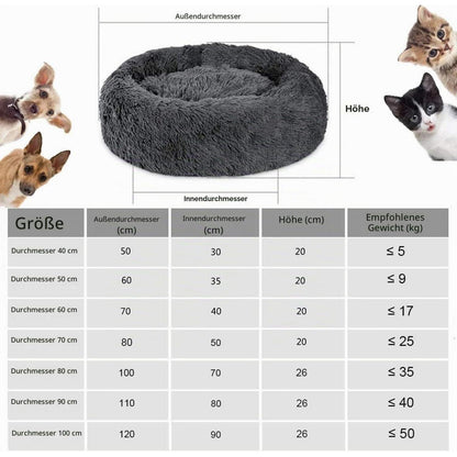Flauschiges Hundebett Orthopädisch Braun L 110x110x20 cm