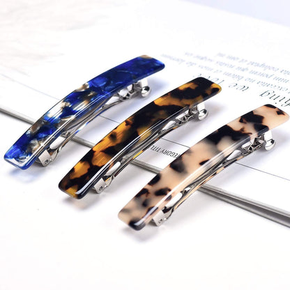 Haarspangen-Set 3 Stück für Damen, Automatik-Klammer, Ivory, Navy, Tortoise