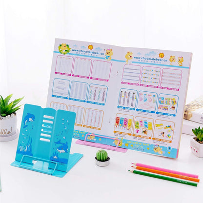 Verstellbarer Buchständer für Kinder & Schule Blau