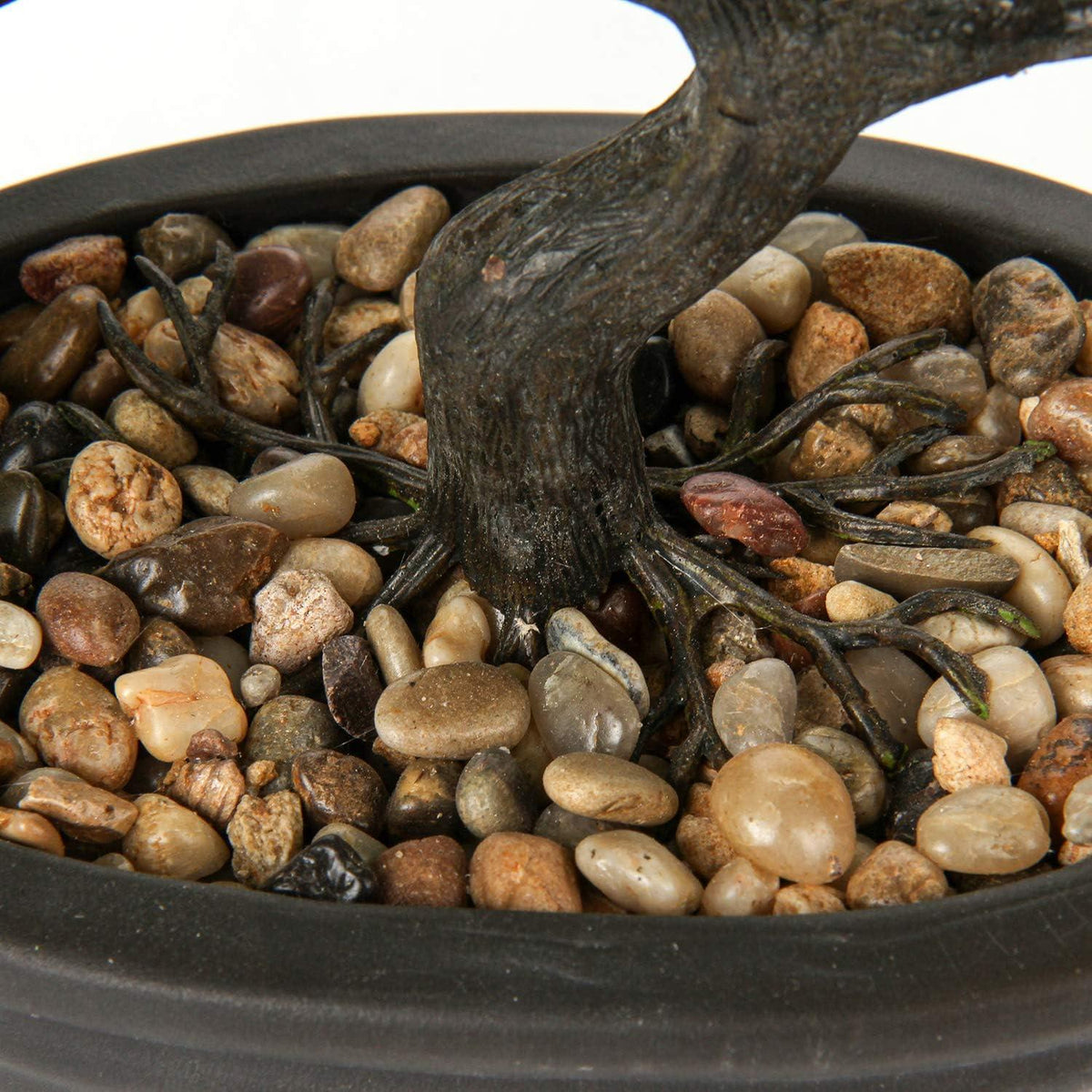 Kunstbonsai Kiefer Zeder Podocarpus Schwarz 25 x 23 cm