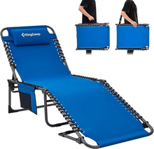Campingliege Sonnenliege 5-Stufig Verstellbar Klappbar mit Kopfkissen