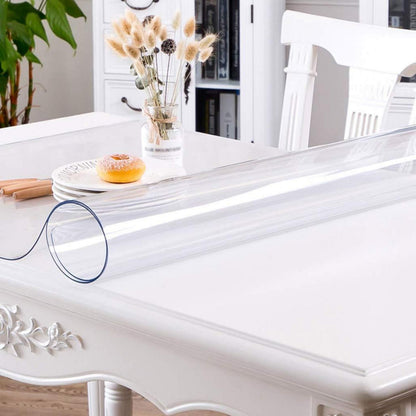PVC Tischdecke Transparent Rechteck 90x200cm - 2mm Dicke
