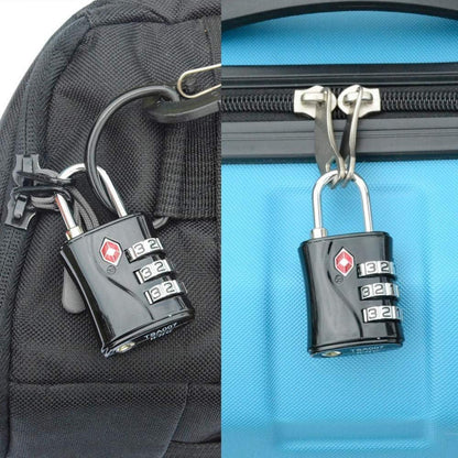 TSA Kofferschlösser Zahlencode 3-stellig Spind Schwarz 2