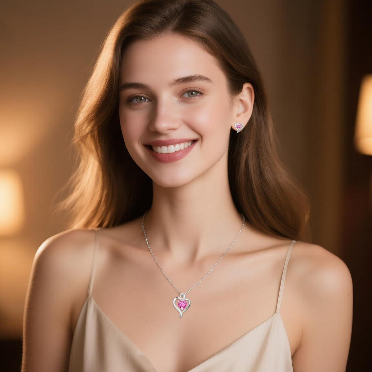 Silber Herz Kette Damen "I love you" Gravur & Unendlichkeitszeichen