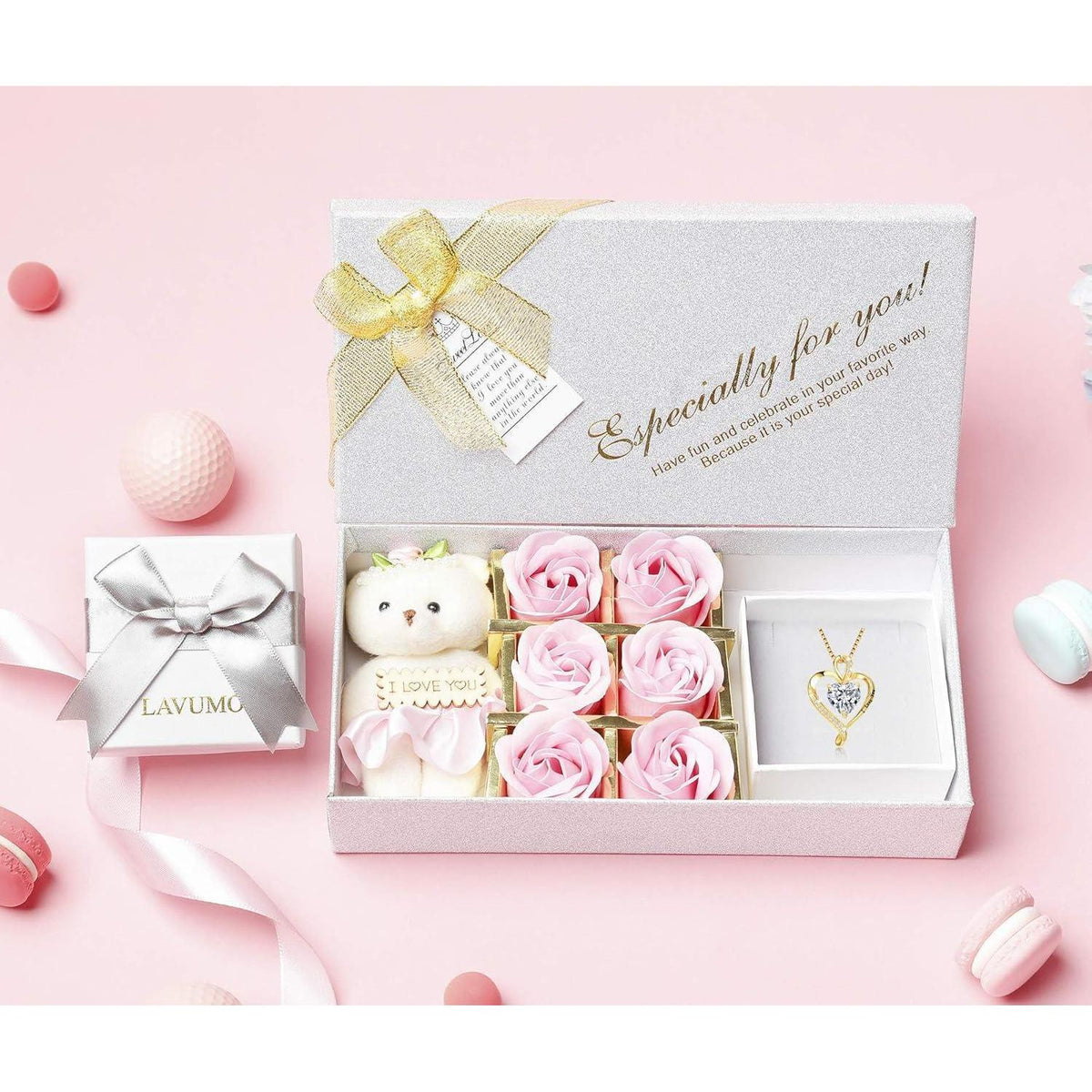 Silber Herz Kette Damen "I Love You" Gravur mit Geburtsstein