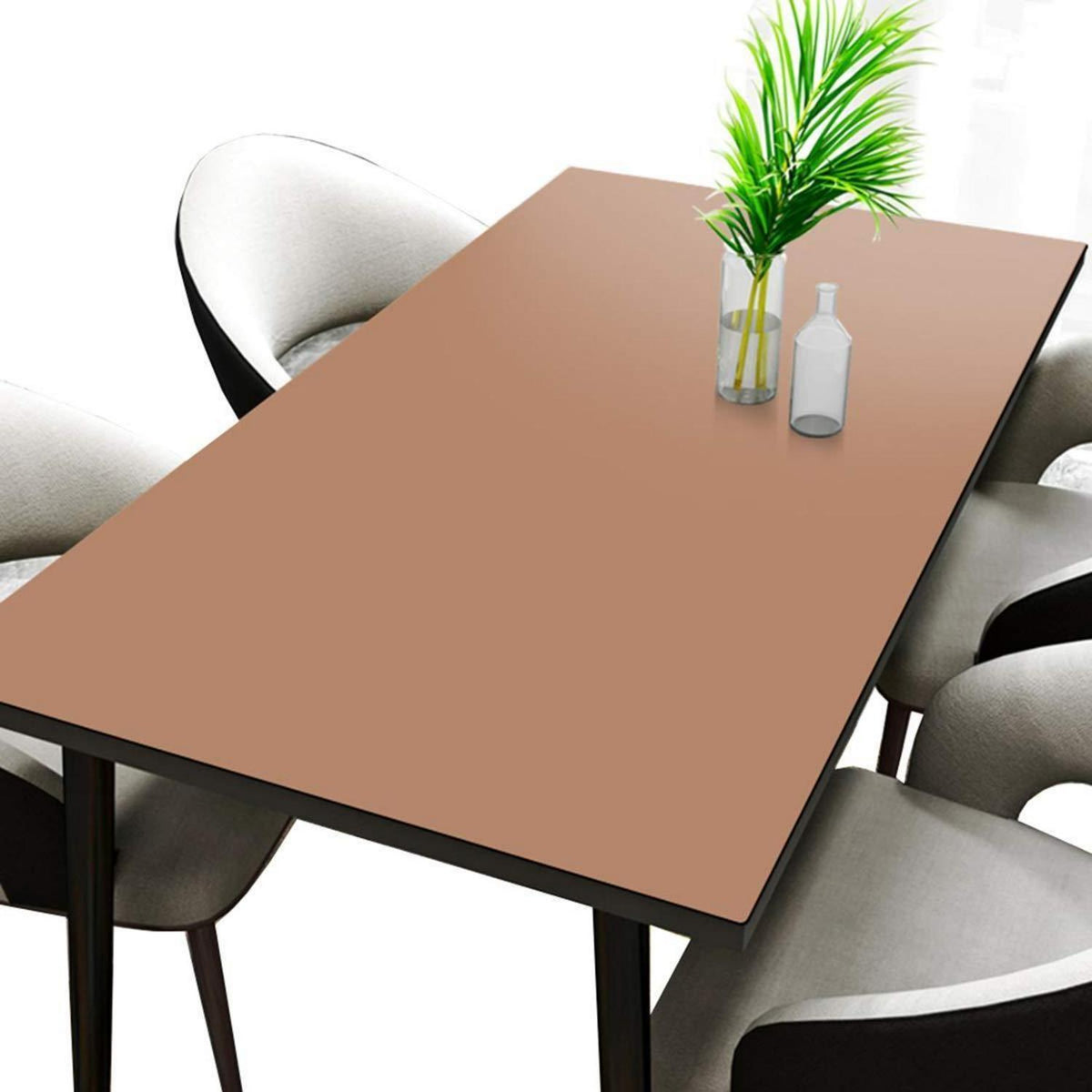 PU Tischdecke wasserdicht 90x180 cm Khaki Grau