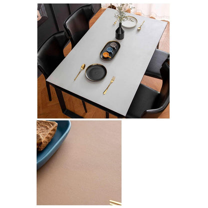 PU Tischdecke wasserdicht 90x180 cm Khaki Grau