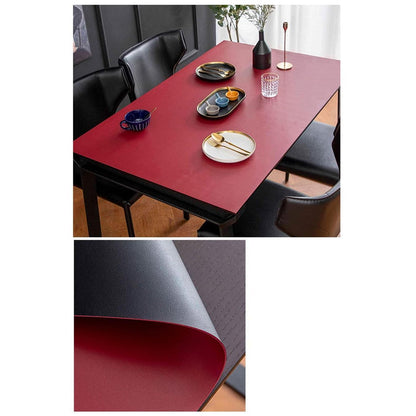 PU Tischdecke wasserdicht Schwarz Rot 90x160 cm