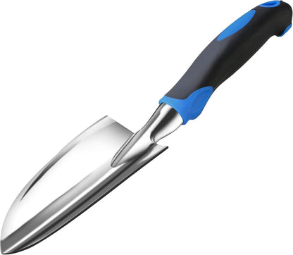 Gartenspaten Aluminium Schaufel ergonomisch rutschfest 30x7,5cm Blau