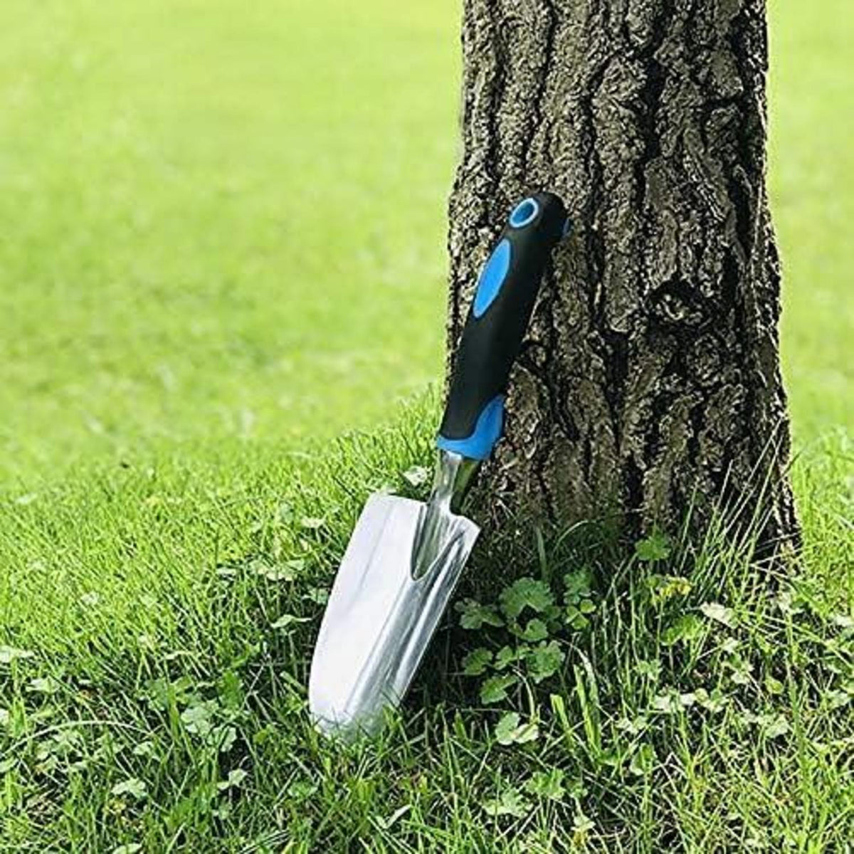 Gartenspaten Aluminium Schaufel ergonomisch rutschfest 30x7,5cm Blau