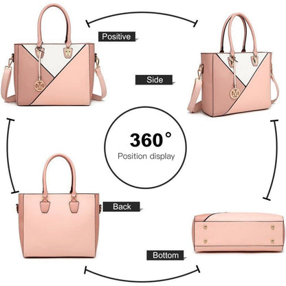 Miss Lulu Damen Handtasche V-Design Shopper Synthetic