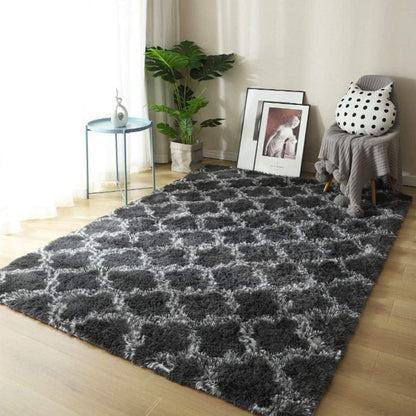 Weicher Teppich für Wohnzimmer 160x200cm Plüsch flauschig rutschfest
