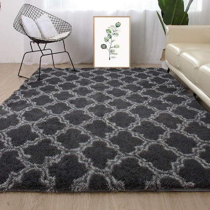 Weicher Plüsch Teppich 160x200 cm rutschfest für Wohnzimmer & Schlafzimmer