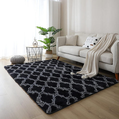 Shaggy Teppich Flauschig Langflor Modern Schwarz 120x160cm