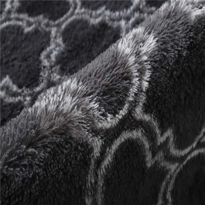 Shaggy Hochflor Teppich Schwarz 120x160cm Wohnzimmer Schlafzimmer