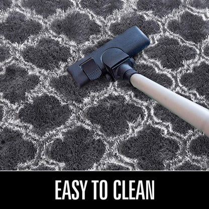 Shaggy Hochflor Teppich Schwarz 120x160cm Wohnzimmer Schlafzimmer