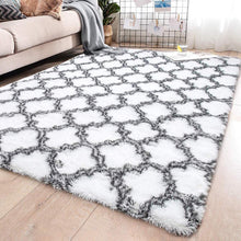 Teppich Shaggy Flauschig Hochflor Modern Weiß 160x200cm