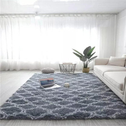 Modernes Shaggy Teppich Grau Langflor Hochflor 160x200cm
