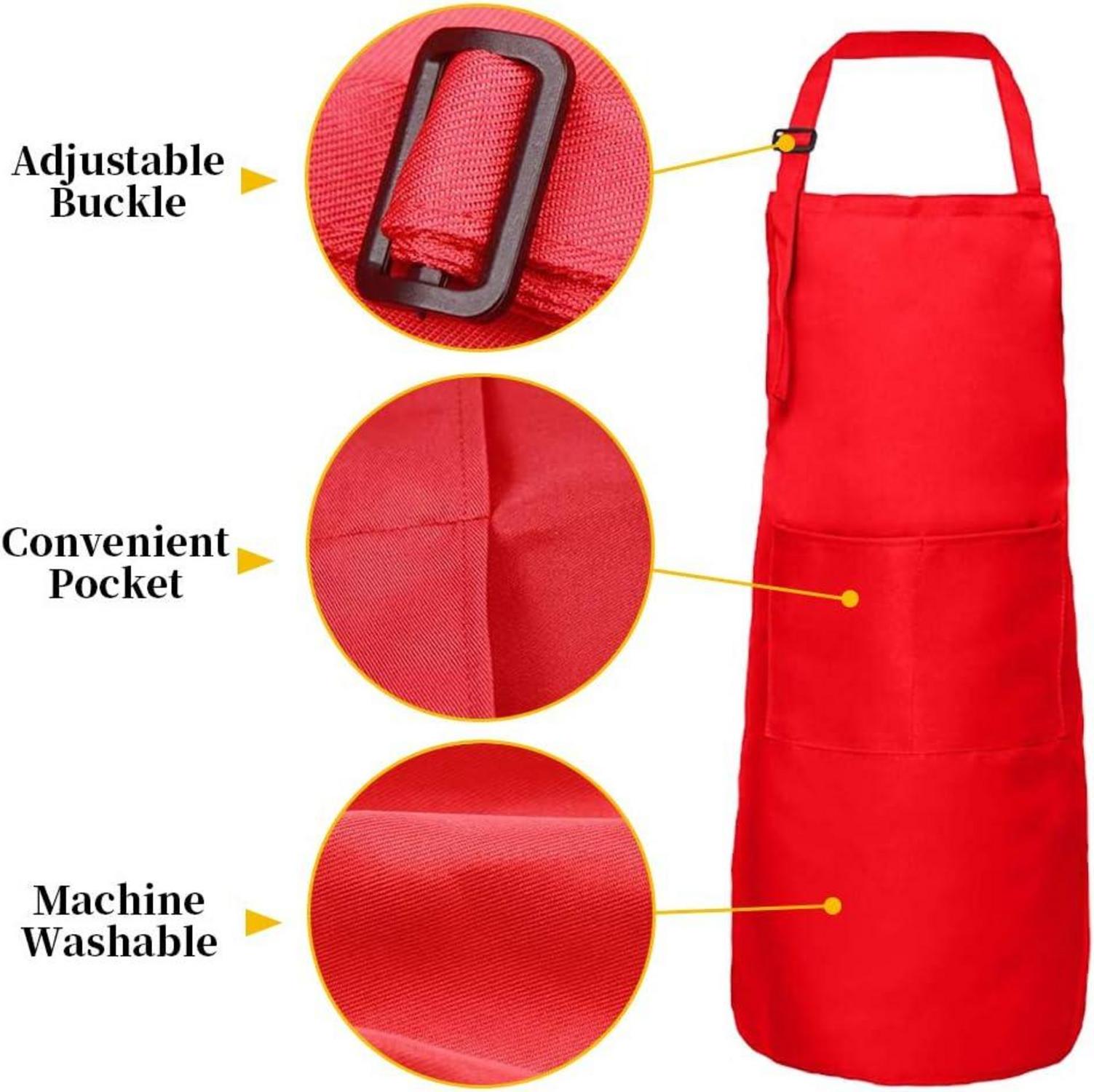 4er Set Verstellbare Kinderschürzen mit Tasche - Malen Kochen Basteln