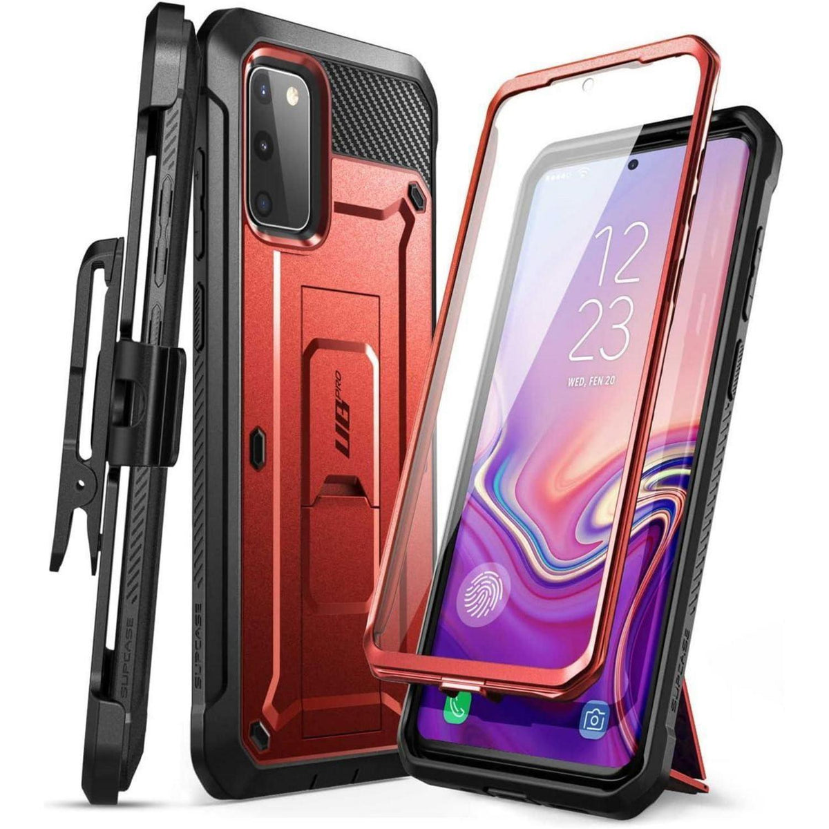 Outdoor Hülle für Samsung Galaxy S20 FE 5G mit Holster Rot
