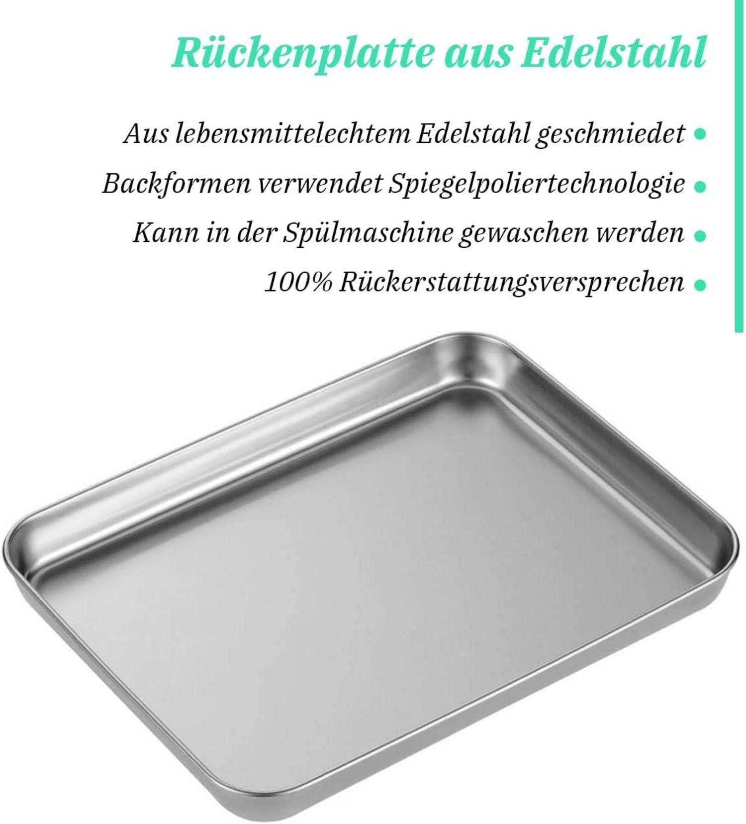 Backblech aus Edelstahl für Geschirrspüler, 25*30cm, Silber